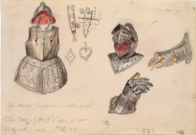 Studies of armour from the Meyrick Collection